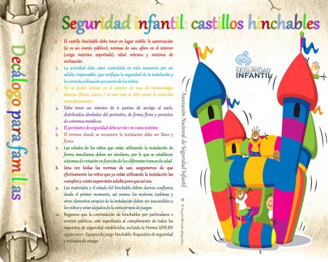 Decálogo de seguridad infantil Castillos hinchables