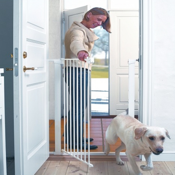 LeKing Puerta Guardia de Seguridad para Mascotas Escalera Protectora Valla Ablashi Deck Valla Protección Muebles Barrera Baby 110 x 91 cm 