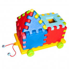 Puzzle de plÃ¡stico con carrito 12 pzas