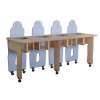 Mesa trona recta Mobeduc 4 niÃ±os