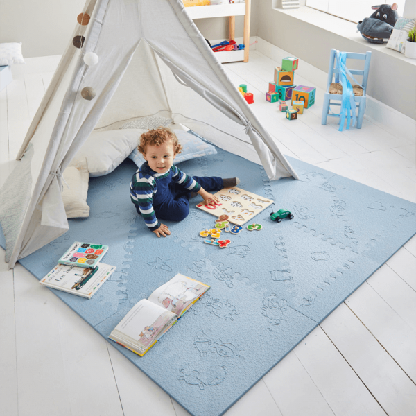 Alfombra de Juegos Celeste Lübabymats, Segurbaby