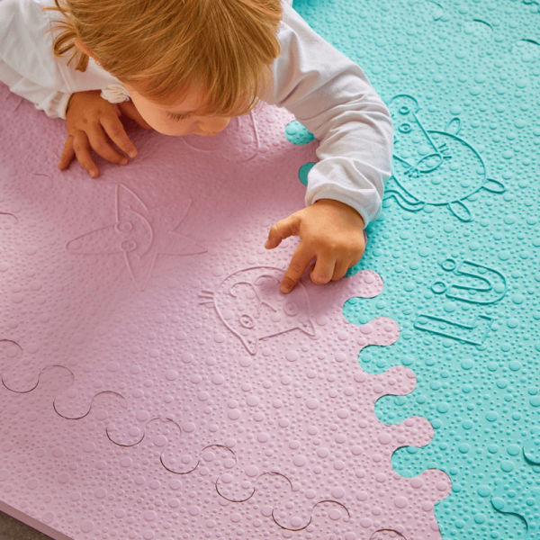 Alfombra Puzzle Rosa Lübabymats, Segurbaby