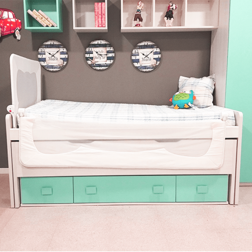  Barrera de cama UC (2 x 1 nueva) Barrera de seguridad para cama  infantil + protector para cama infantil, Cama de viaje plegable, Cama  anticaídas